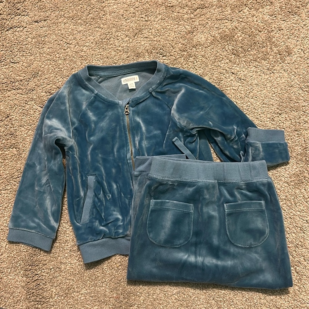 Velour track suit set